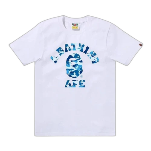 BAPE ABC Camo College Tee 'White/Blue'