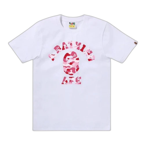 BAPE ABC Camo College Tee 'White/Pink'
