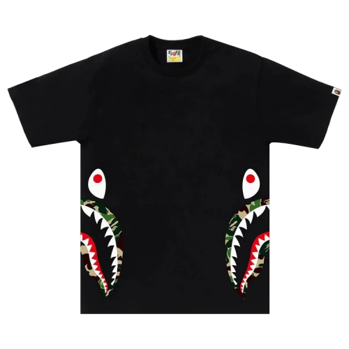 BAPE ABC Camo Side Shark Tee 'Black/Green'