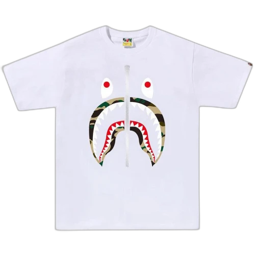 BAPE 1st Camo Shark Tee 'White/Yellow'