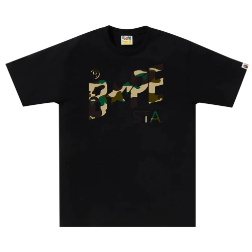 BAPE 1st Camo Bape Sta Tee 'Black/Yellow'
