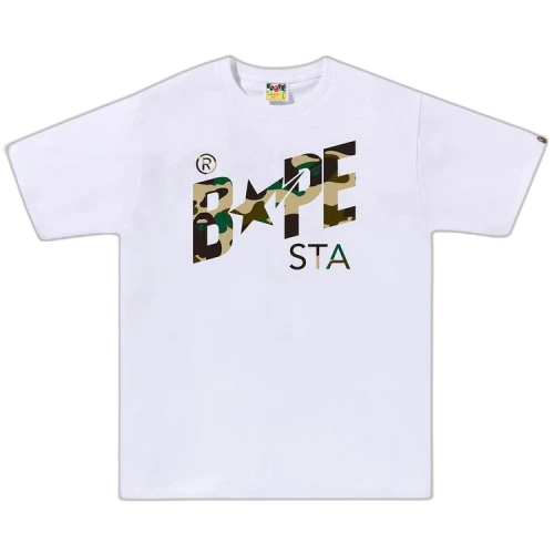 BAPE 1st Camo Bape Sta Tee 'White/Yellow'