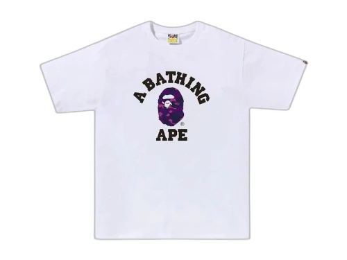 BAPE Color Camo College Tee (SS25) White/Purple