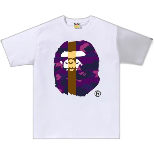 BAPE Color Camo Transform Big Ape Head Tee 'White/Purple'