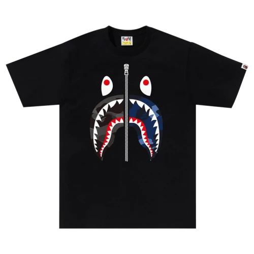 BAPE Color Camo Separate Shark Tee 'Black'