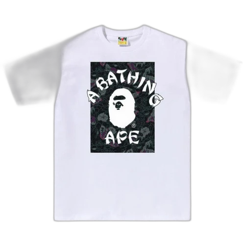 BAPE Japanese Tattoo Camo On College Tee 'White/Black'