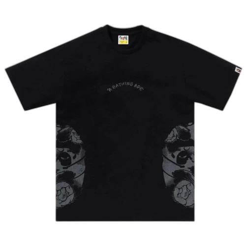 BAPE Japanese Tattoo Side Big Ape Head Tee 'Black'