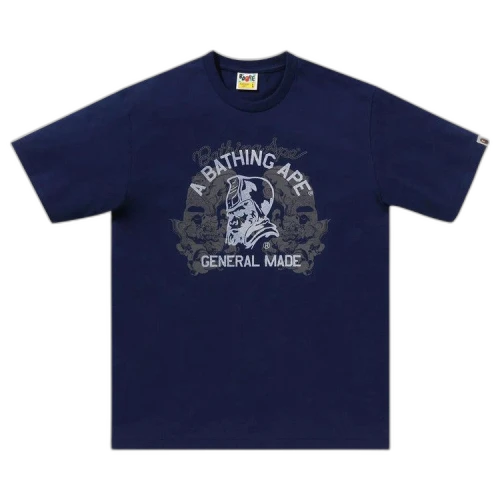 BAPE Japanese Tattoo On General Tee 'Navy'