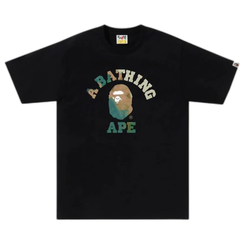 BAPE Tie Dye College Tee 'Black/Beige'