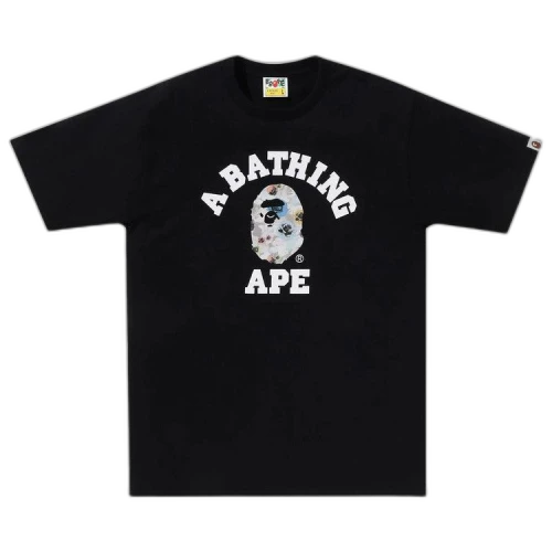 BAPE Floral Camo College Tee 'Black'