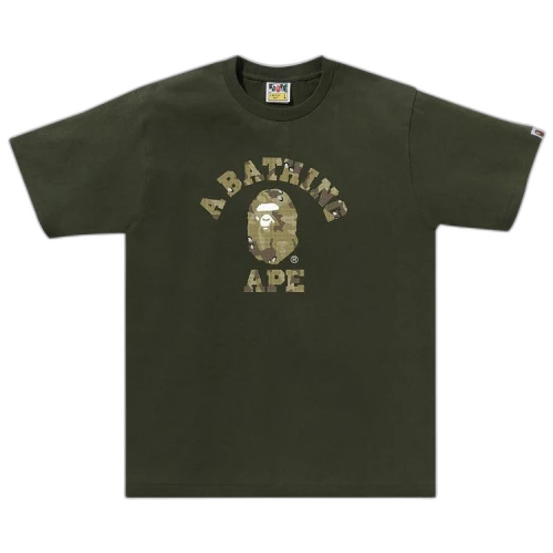 BAPE Bitmap College Tee 'Olive Drab'