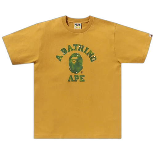 BAPE Bitmap College Tee 'Yellow'