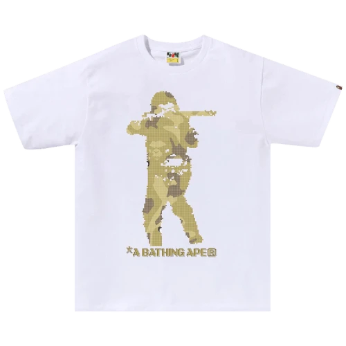BAPE A Bathing Ape Bitmap Soldier Tee 'White'