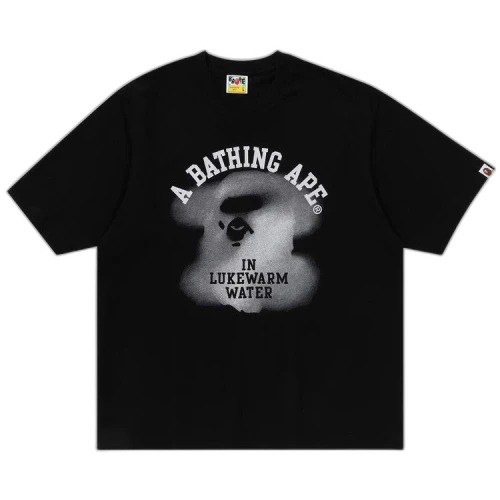 BAPE Water Print College Logo Relaxed Fit Tee 'Black'