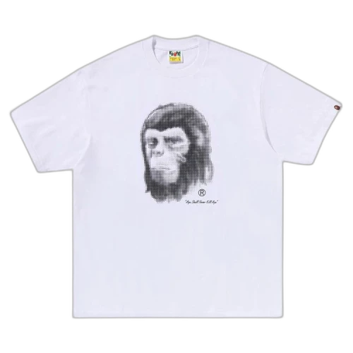 BAPE Pixel Comic Ape Head Relaxed Fit Tee 'White'