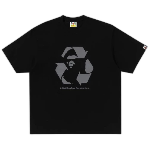 BAPE Recycle Motif Relaxed Fit Tee 'Black'
