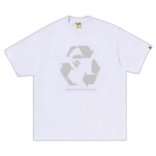 BAPE Recycle Motif Relaxed Fit Tee 'White'