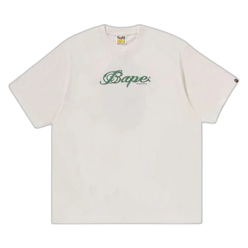 BAPE Logo Relaxed Fit Tee 'Ivory'