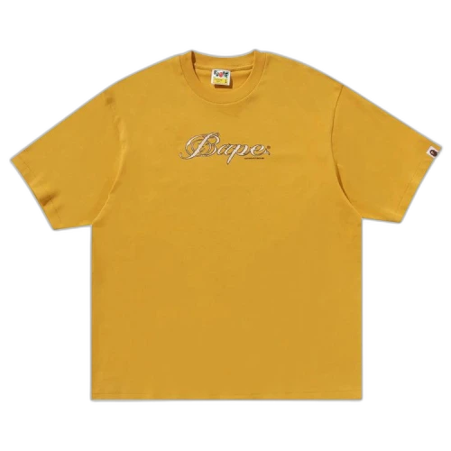 BAPE Logo Relaxed Fit Tee 'Yellow'