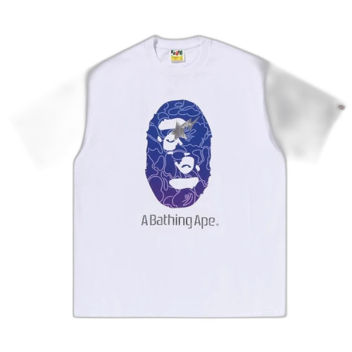 BAPE Line Camo Ape Head Relaxed Fit Tee 'White'