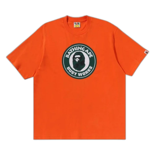 BAPE Floral Solid Camo Busy Works Relaxed Fit Tee 'Orange'