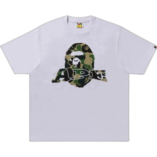 BAPE ABC Camo Ape Head Relaxed Fit Tee 'White'