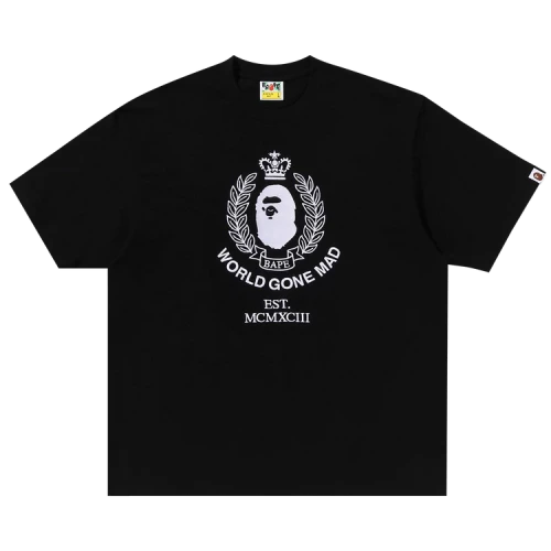 BAPE Crest College Logo Relaxed Fit Tee 'Black'