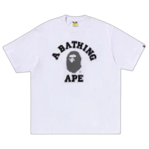 BAPE Pixal College Relaxed Fit Tee 'White'