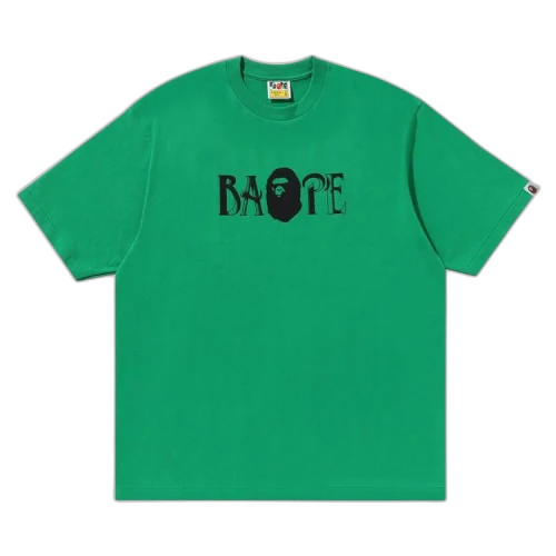 BAPE Screen Print Logo Relaxed Fit Tee 'Green'