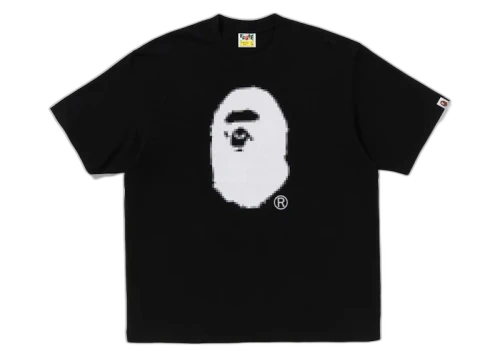 BAPE Pixel Ape Head Relaxed Fit Tee Black