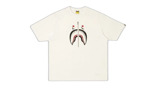 BAPE 3D Shark Relaxed Fit Tee White