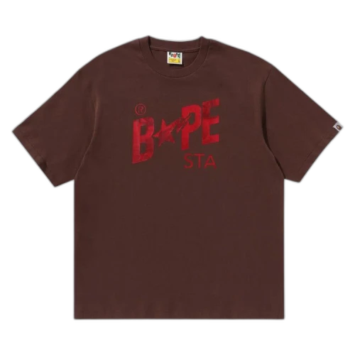 BAPE Floral Solid Camo Bape Sta Logo Relaxed Fit Tee 'Brown'