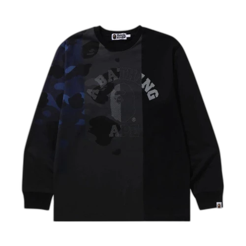 BAPE Patch Work Print Long-Sleeve Tee 'Black'