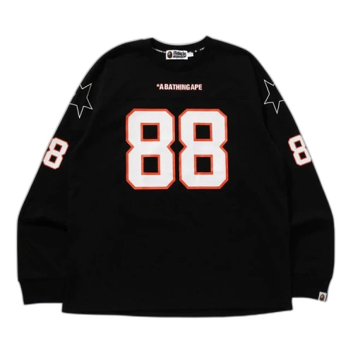 BAPE Football Relaxed Fit Long-Sleeve Tee 'Black'