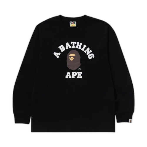 BAPE College Long-Sleeve Tee 'Black'