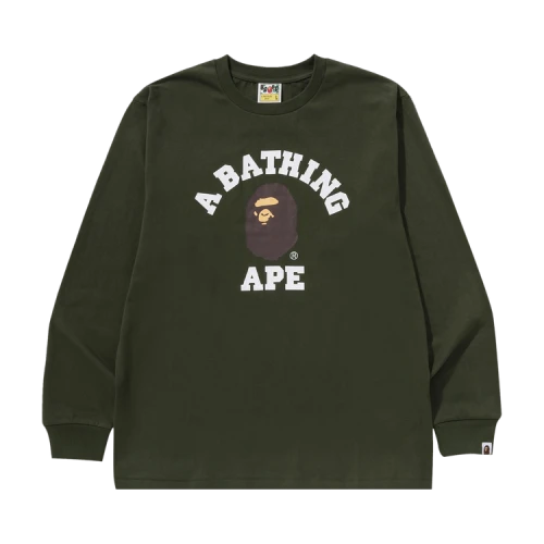 BAPE College Long-Sleeve Tee 'Olive Drab'