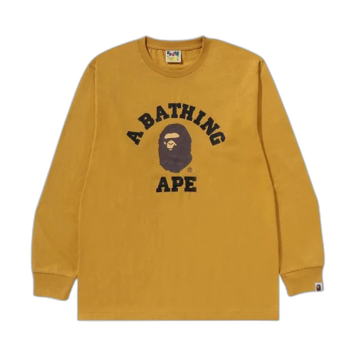 BAPE College Long-Sleeve Tee 'Yellow'