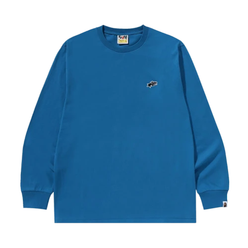 BAPE Sta One Point Long-Sleeve Tee 'Blue'