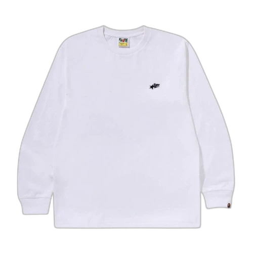 BAPE Sta One Point Long-Sleeve Tee 'White'