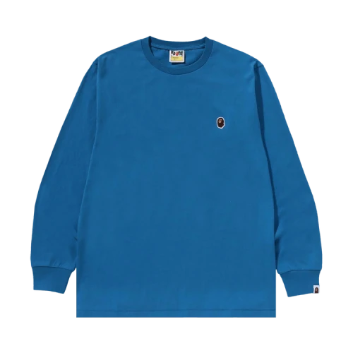 BAPE One Point Long-Sleeve Tee 'Blue'