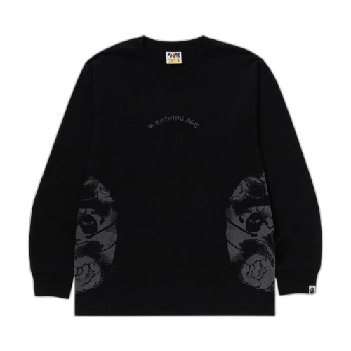 BAPE Japanese Tattoo Side Big Ape Head Long-Sleeve Tee 'Black'