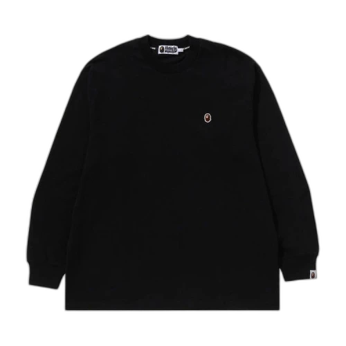 BAPE One Point Ape Head Relaxed Fit Long-Sleeve Tee 'Black'