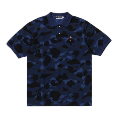 BAPE Color Camo Large Ape Head Relaxed Fit Polo Shirt 'Navy'