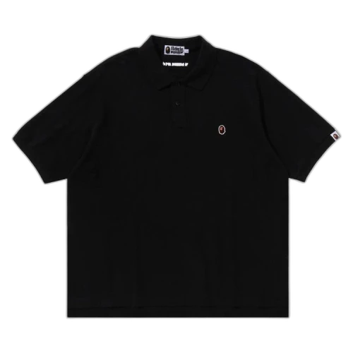 BAPE One Point Relaxed Fit Polo Shirt 'Black'
