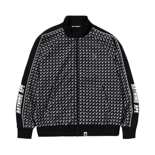BAPE Sta Houndstooth Jacquard Track Jacket 'Black'