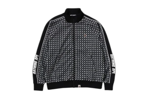BAPE Sta Houndstooth Jacquard Track Jacket Black
