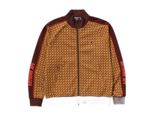BAPE Sta Houndstooth Jacquard Track Jacket Brown