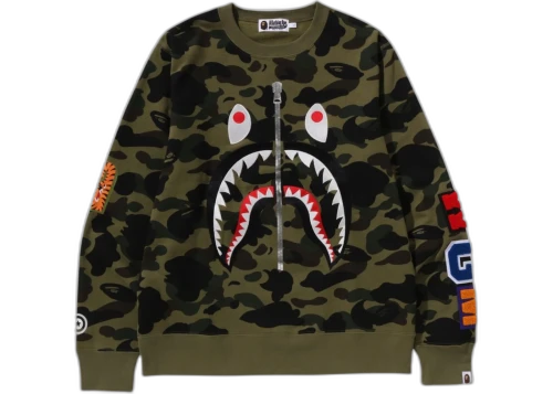 BAPE 1st Camo Shark Crewneck (SS25) Green