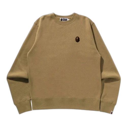 BAPE One Point Crewneck Sweatshirt 'Beige'