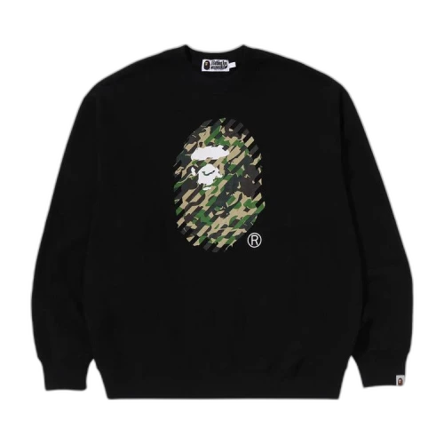 BAPE ABC Camo Ape Head Relaxed Fit Crewneck Sweatshirt 'Black'